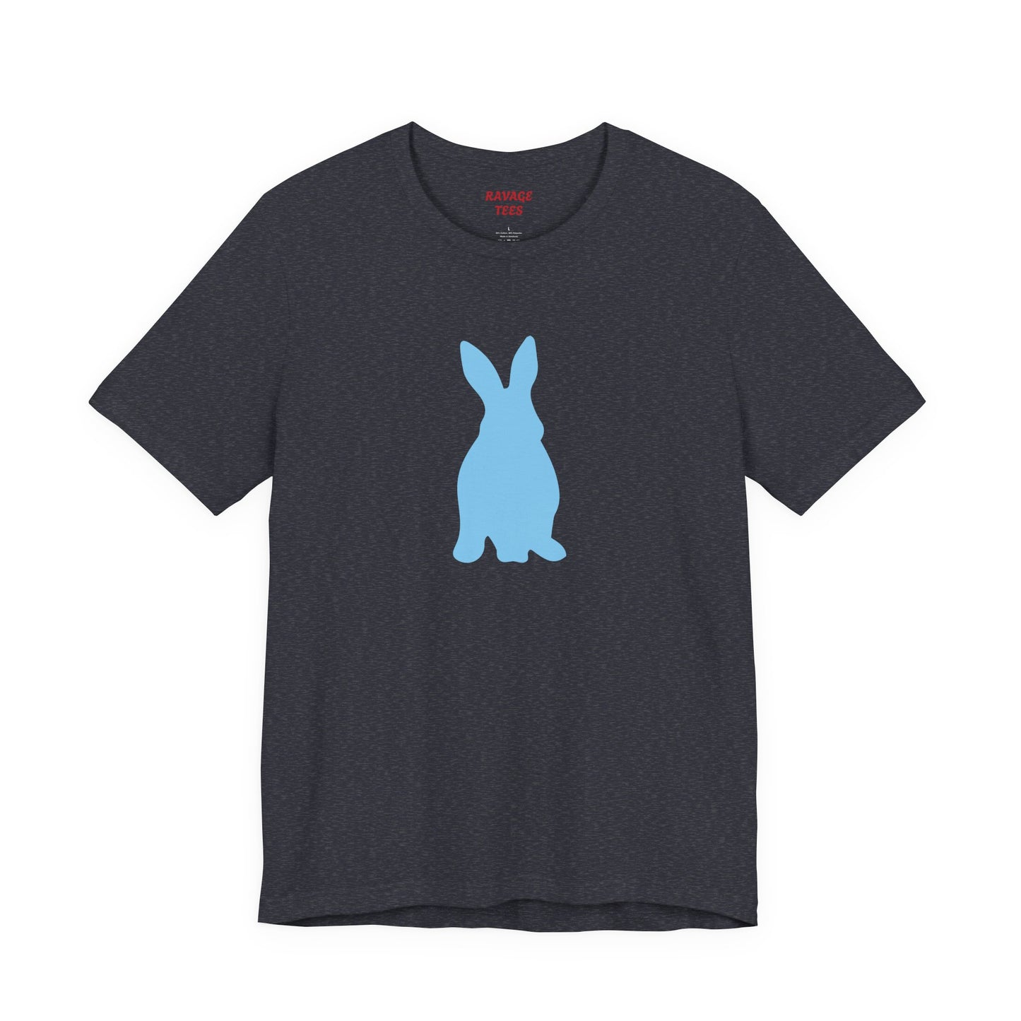 Minimal Blue Bunny Graphic Tee | Unisex Cotton T-Shirt