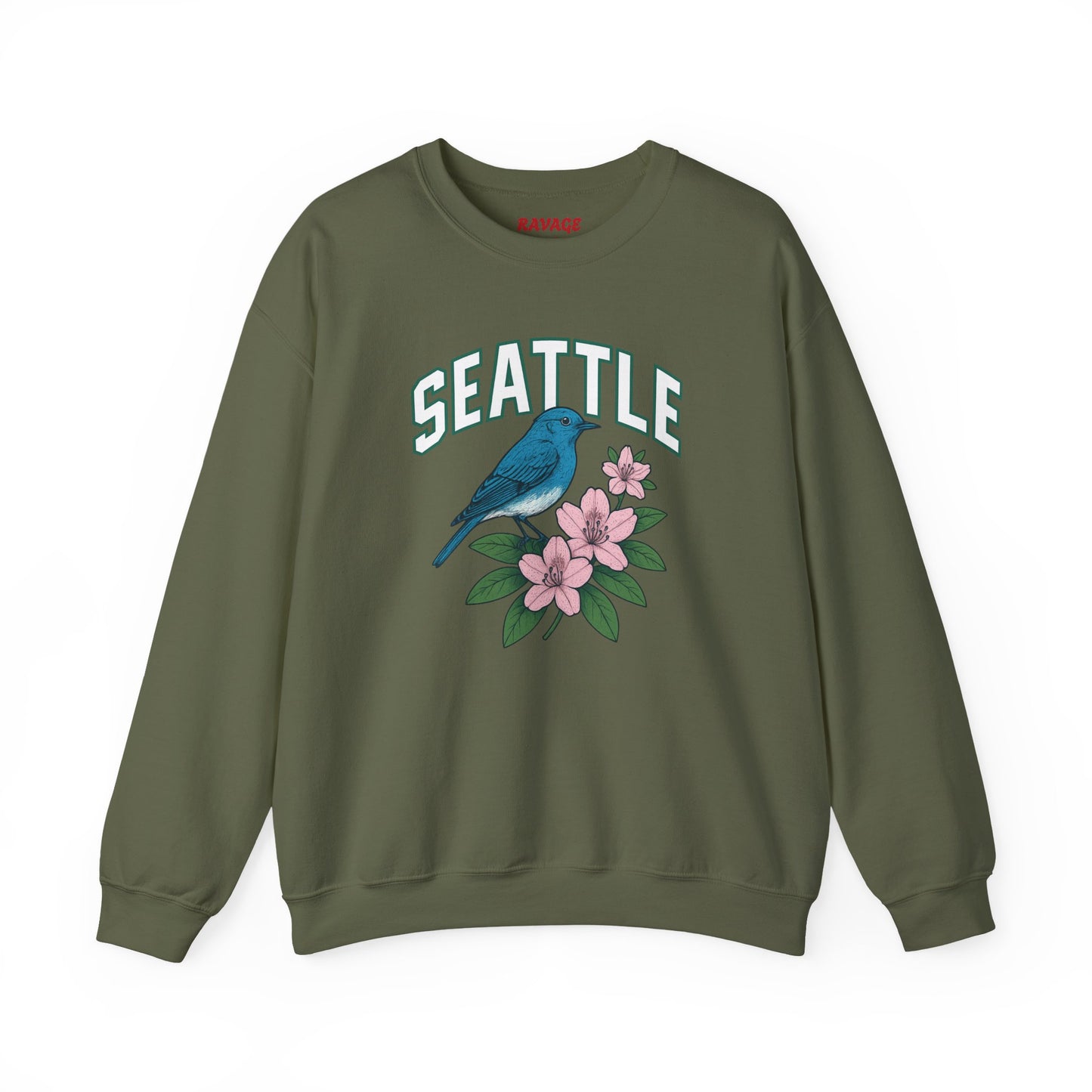RAVAGE Seattle Vibe Unisex Crewneck Sweatshirt-Cozy Street wear