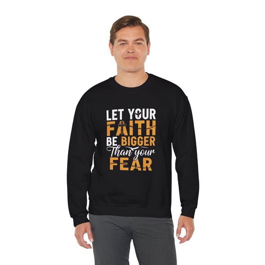 Faith Over Fear Crewneck Sweatshirt | Christian Apparel, Inspirational Gift, Cozy Casual Wear, Religious Sweatshirt, Unisex Fashion