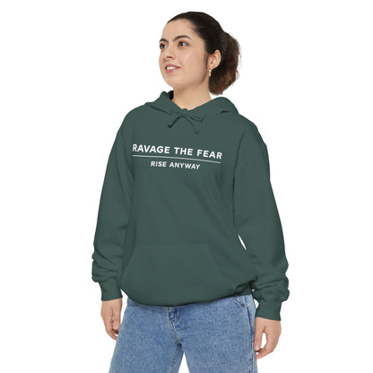Ravage The Fear Hoodie — "Rise Anyway" Motivational Pullover