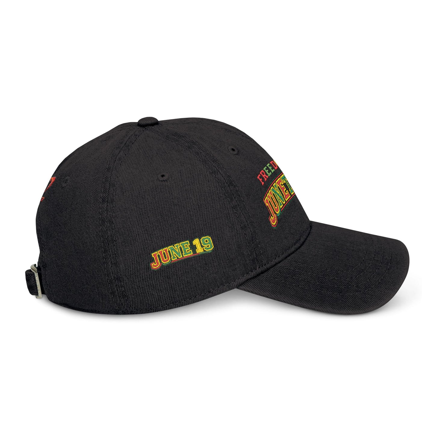 Juneteenth Freedom Day Embroidered Denim Hat