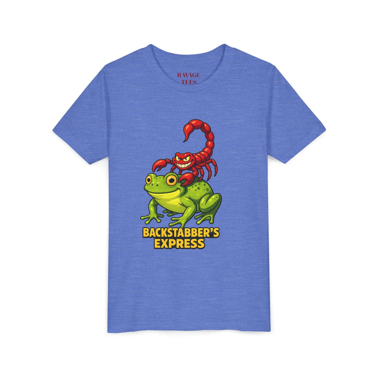 Youth Tee - "Backstabber's Express" Frog & Scorpion Graphic
