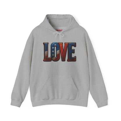 Unisex Hooded Sweatshirt with 'LOVE' Design - Cozy Gift for Friends, Valentine's Day, Casual Wear, Relaxation, Everyday Use