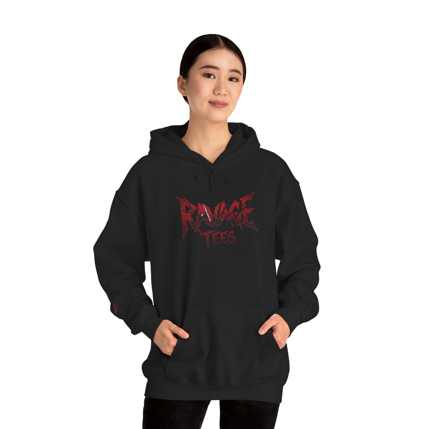 Black Tiger & Rose Graphic Hoodie