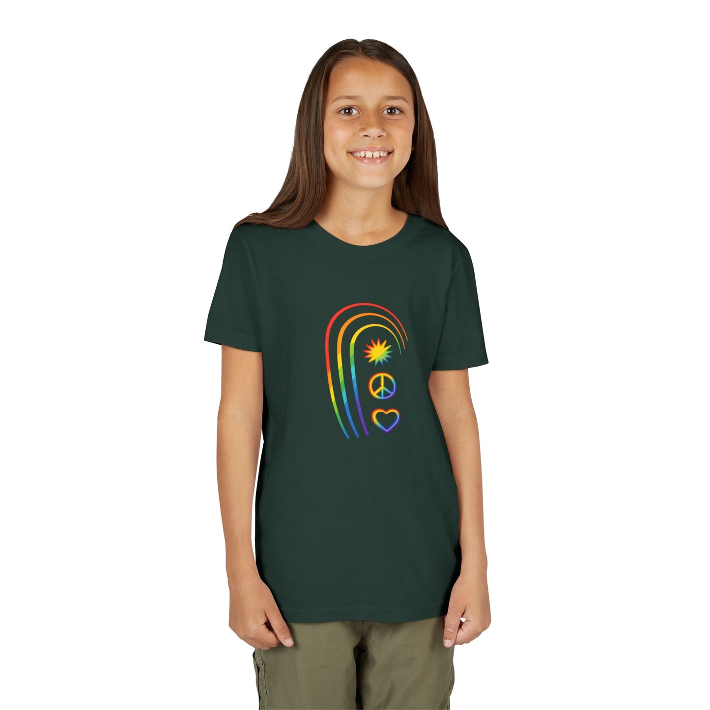 Youth Rainbow Peace & Love Tee