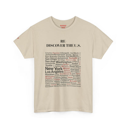 Re-Discover the U.S. Travel T-Shirt, Adventure Tee, USA Discovery Shirt