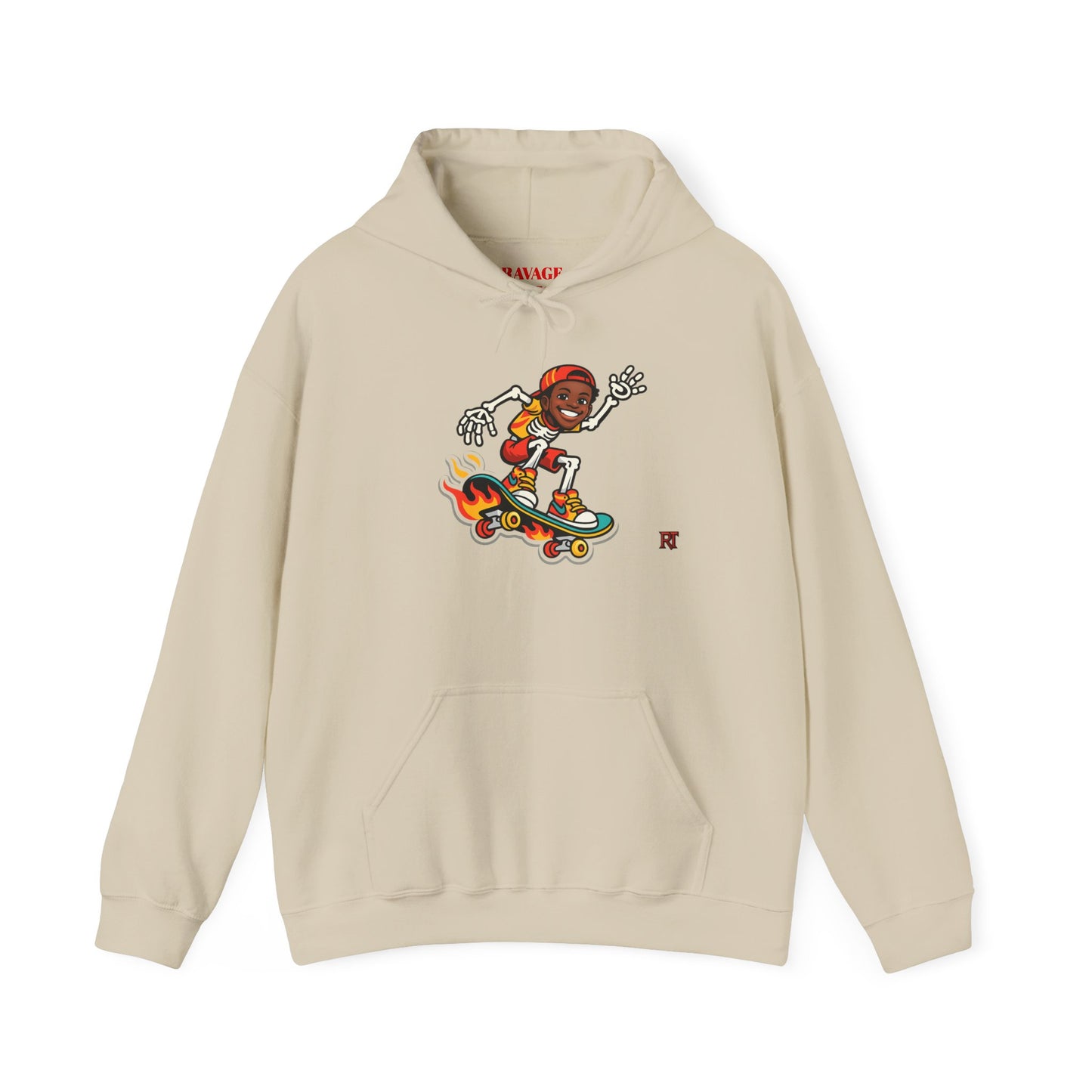 Retro Skateboard Flame Hoodie