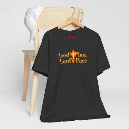 Christian Tee "God's Plan, God's Pace"