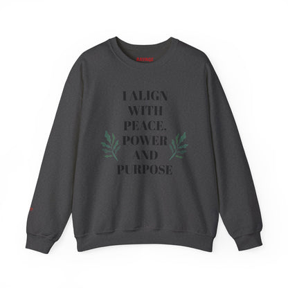 ZEN Mindful Power Crewneck Sweatshirt | Align with Peace, Cozy Sweatshirt, Spiritual Gift, Yoga Apparel, Meditation Wear