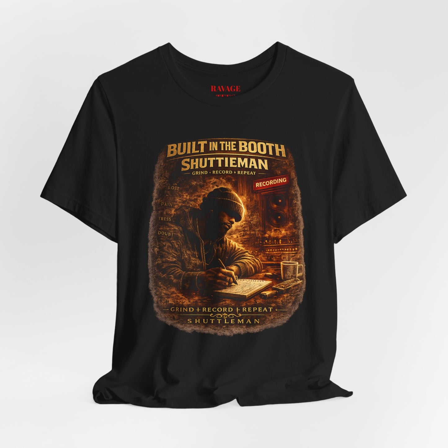 Built In The Booth Tee — Shutt1eman Recording Studio Graphic T‑Shirt