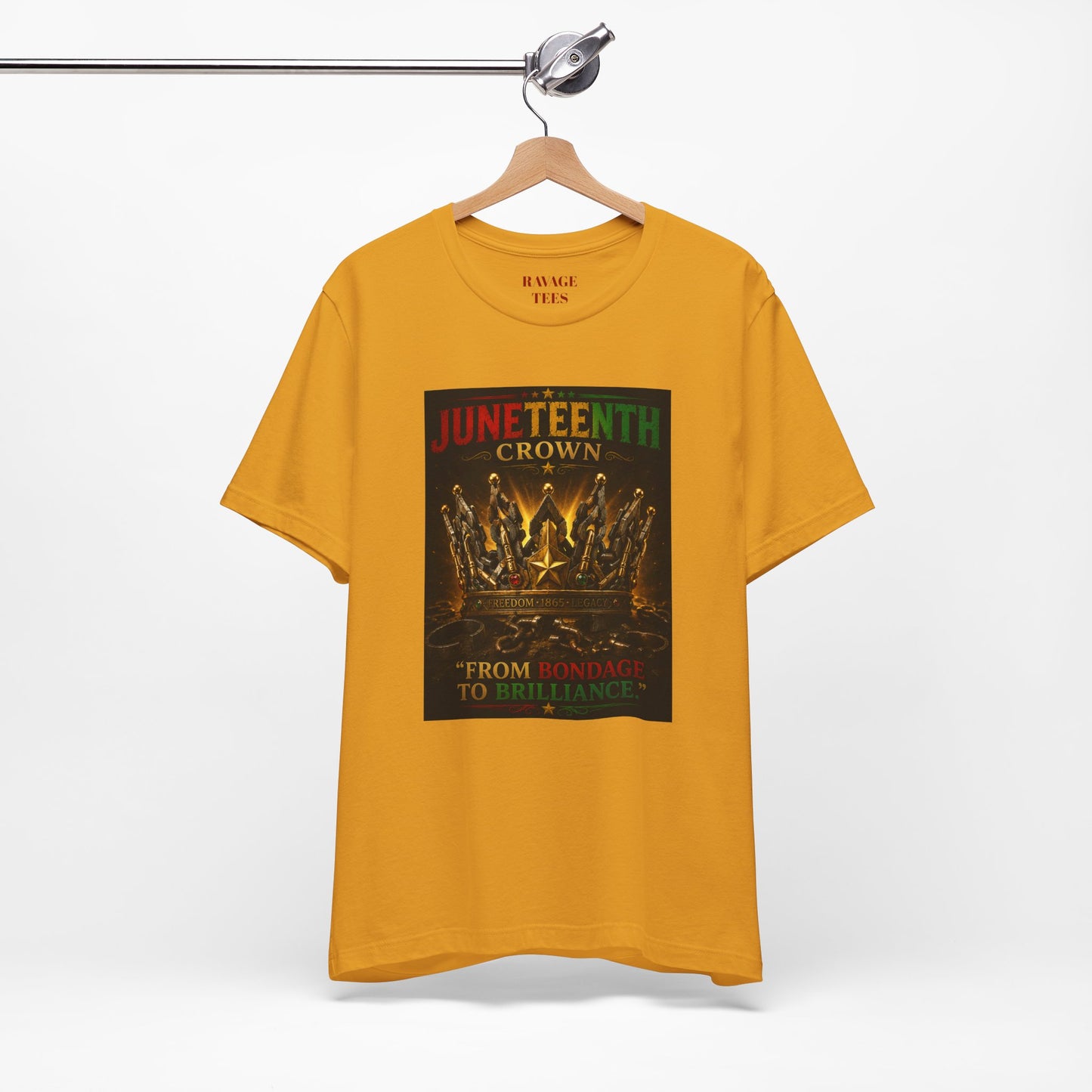 Juneteenth Crown Tee — "From Bondage to Brilliance"