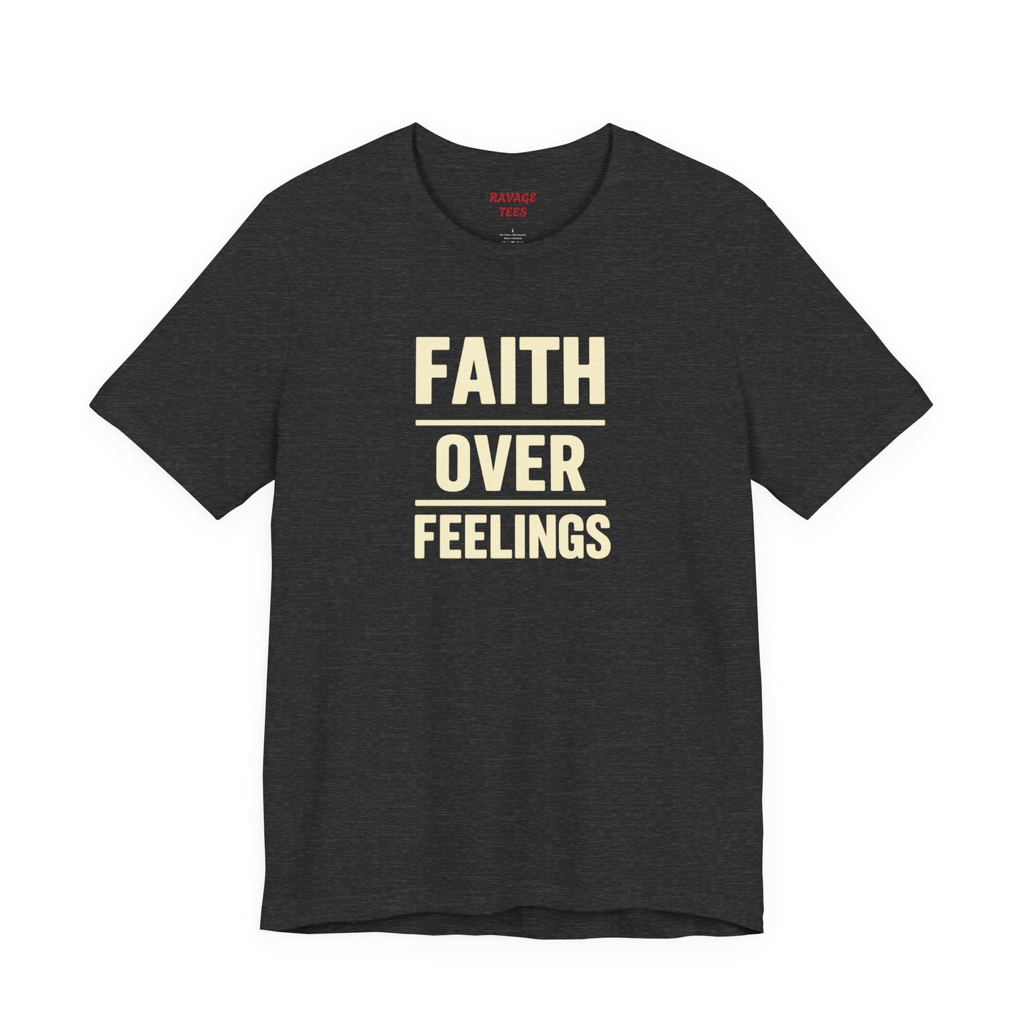 Faith Over Feelings Tee - Inspiring Unisex Short Sleeve Shirt for Everyday Comfort, Motivational Gift, Casual Wear, Spiritual Apparel, [...]