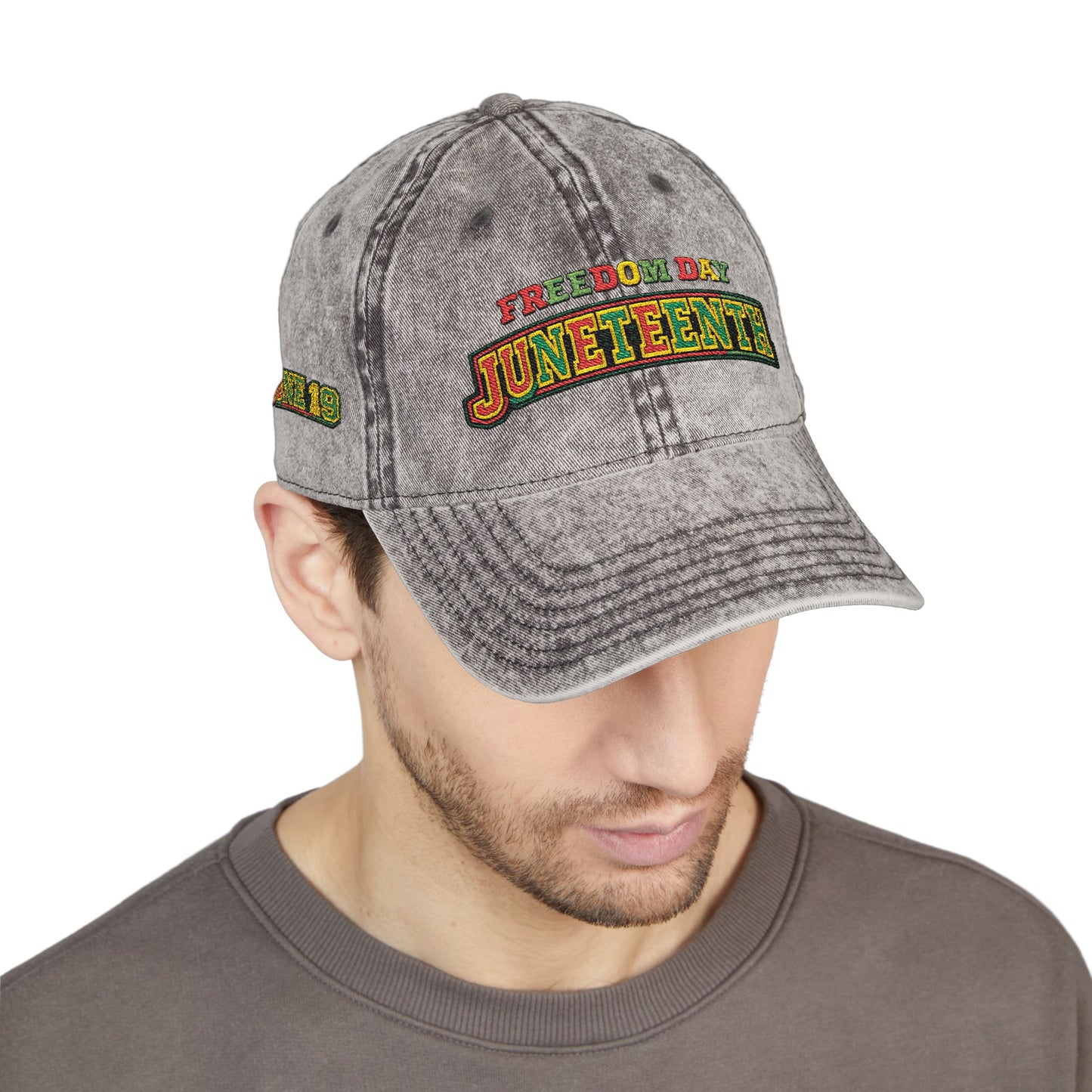 Vintage Embroidered Juneteenth — Freedom Day Cap