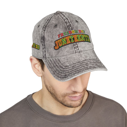 Vintage Embroidered Juneteenth — Freedom Day Cap