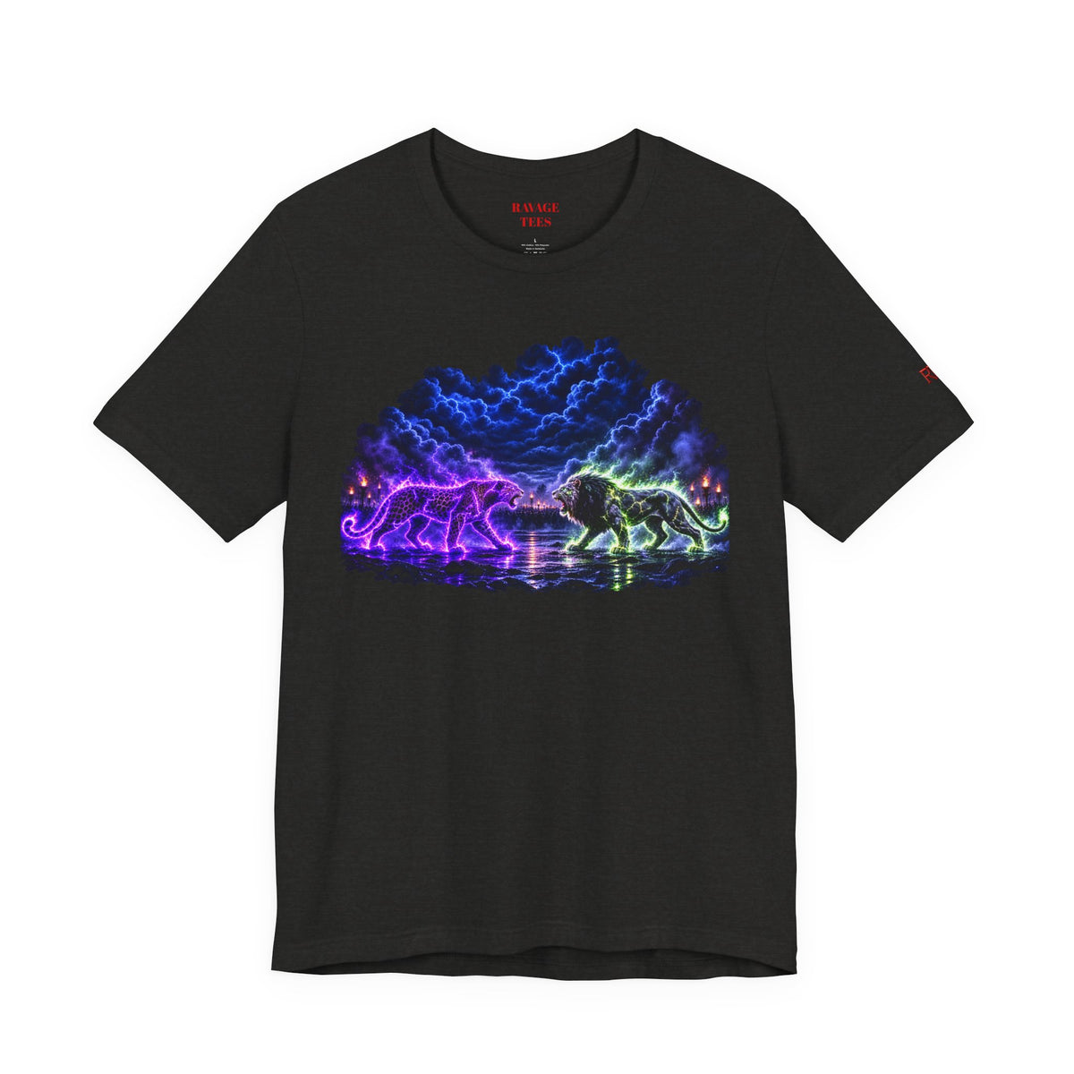 Neon Nebula Predator Clash Graphic Tee