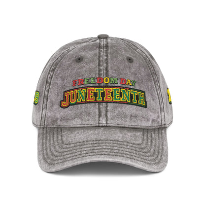 Vintage Embroidered Juneteenth — Freedom Day Cap