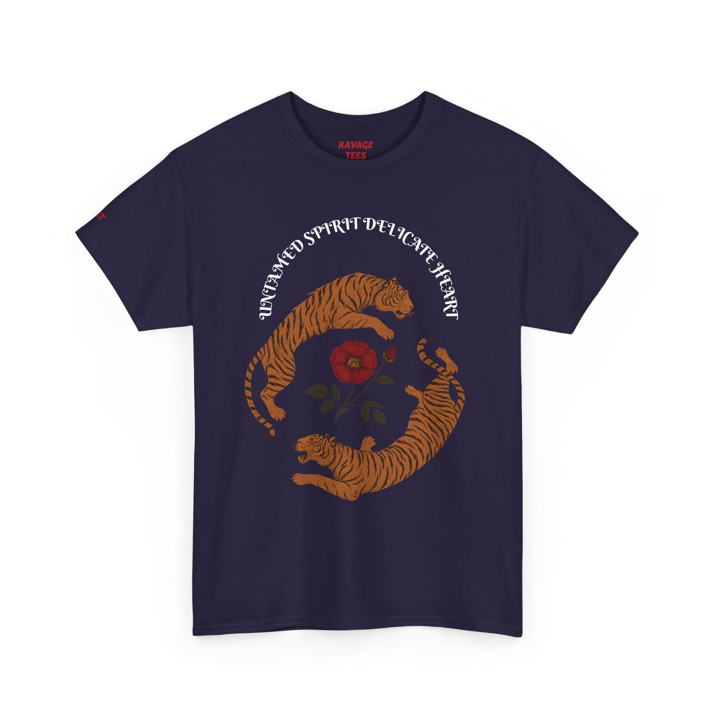 Black Tiger & Rose Graphic Tee