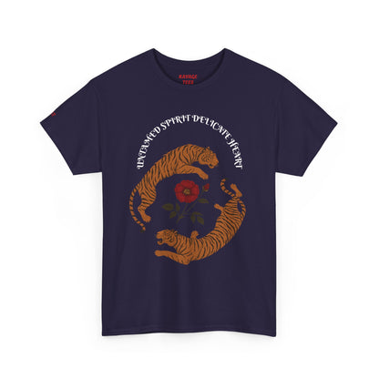 Black Tiger & Rose Graphic Tee