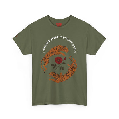 Black Tiger & Rose Graphic Tee