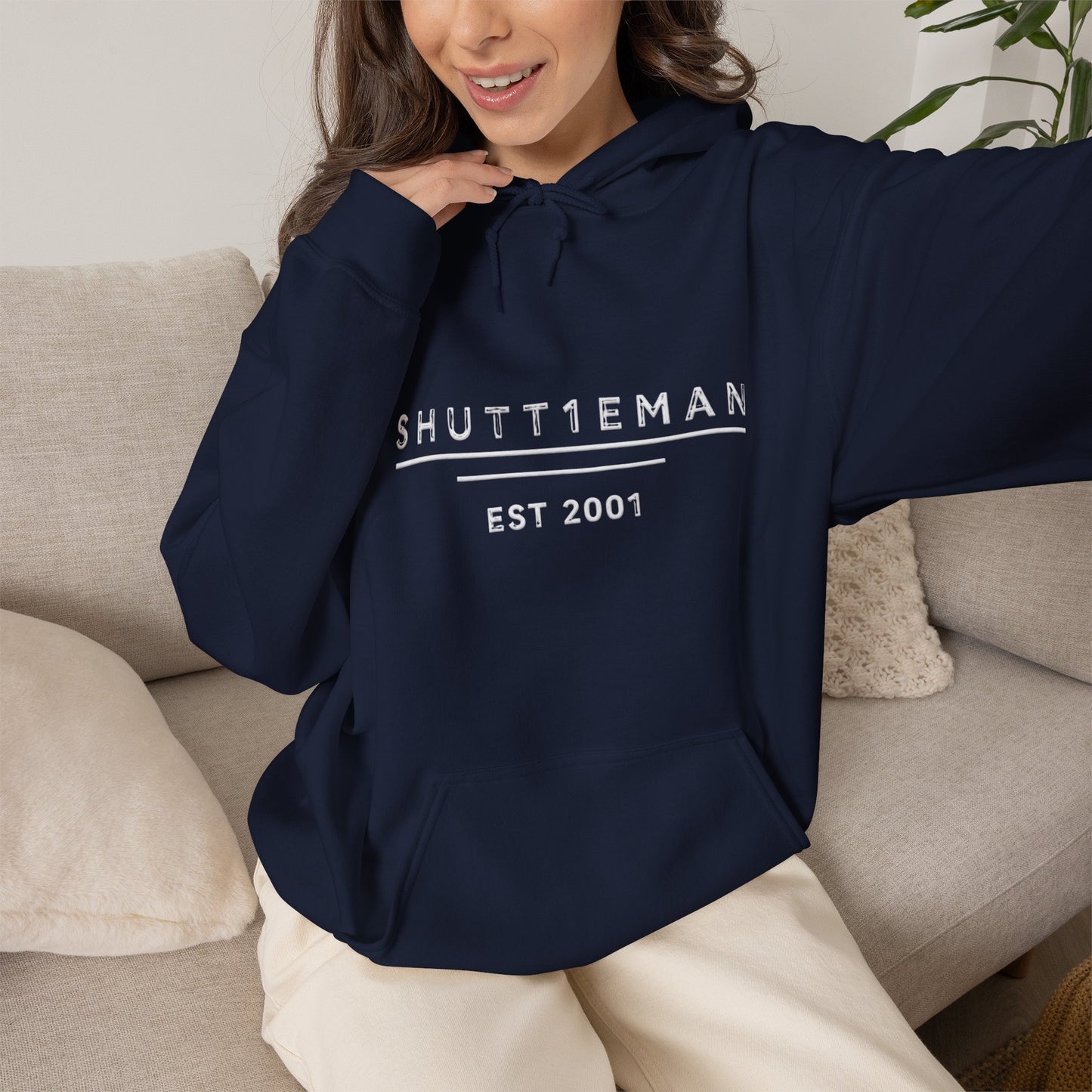Shutt1eman Est. 2001 Hoodie — Minimal Vintage Logo Pullover