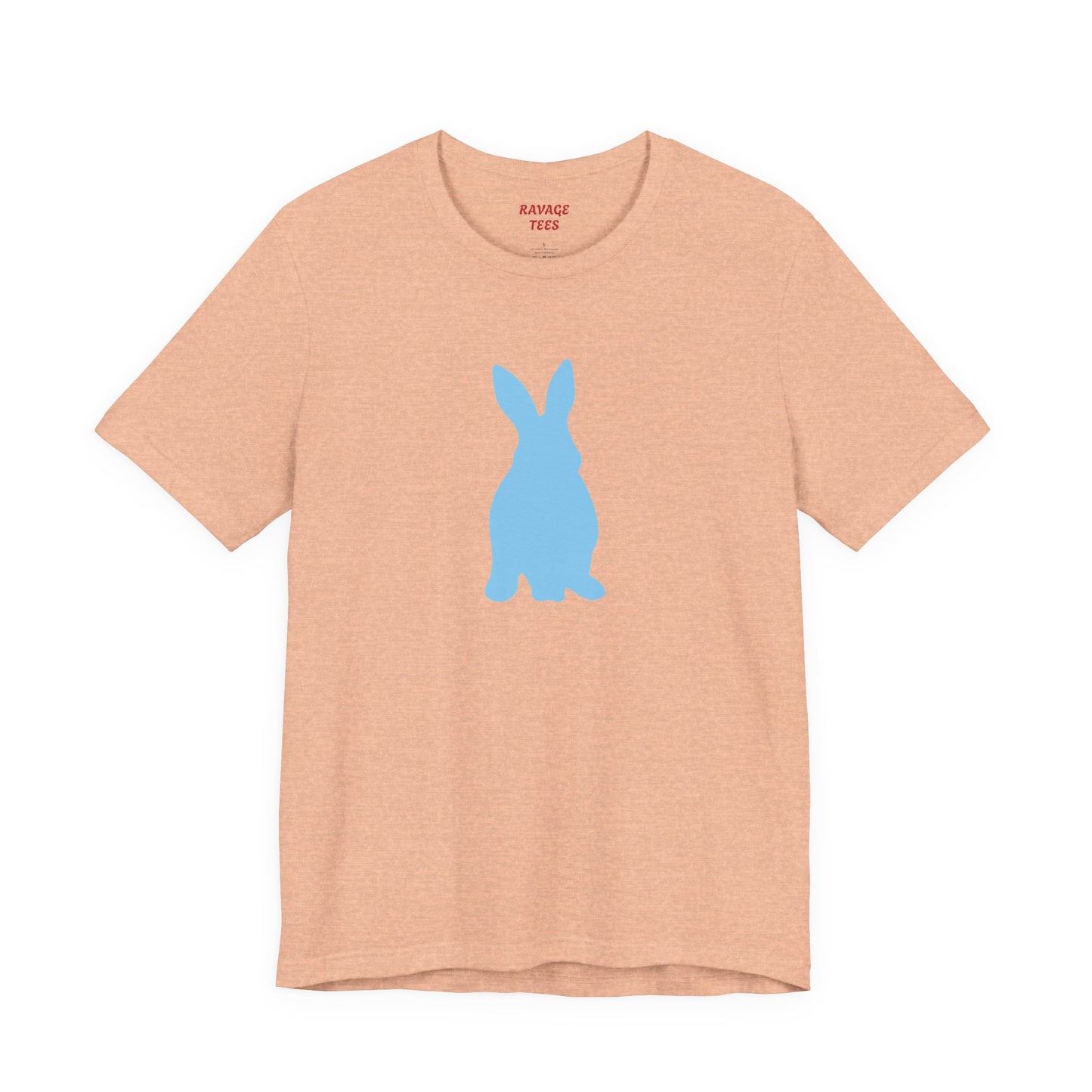 Minimal Blue Bunny Graphic Tee | Unisex Cotton T-Shirt