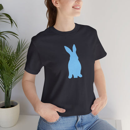 Minimal Blue Bunny Graphic Tee | Unisex Cotton T-Shirt