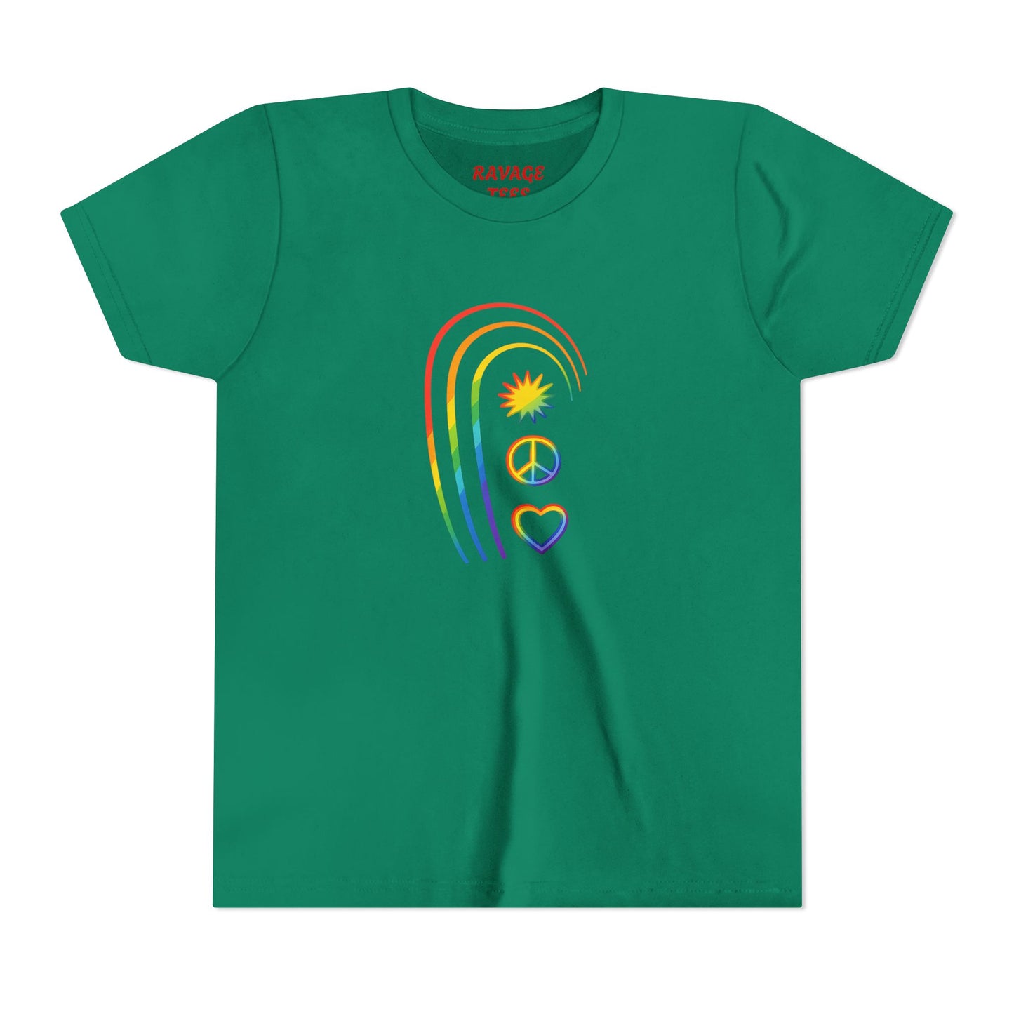 Youth Rainbow Peace & Love Tee