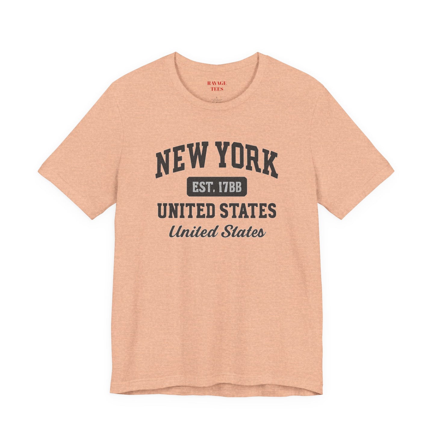 New York Vintage College T-Shirt – 'New York Est. 1788' Graphic Tee
