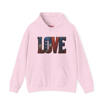 Unisex Hooded Sweatshirt with 'LOVE' Design - Cozy Gift for Friends, Valentine's Day, Casual Wear, Relaxation, Everyday Use