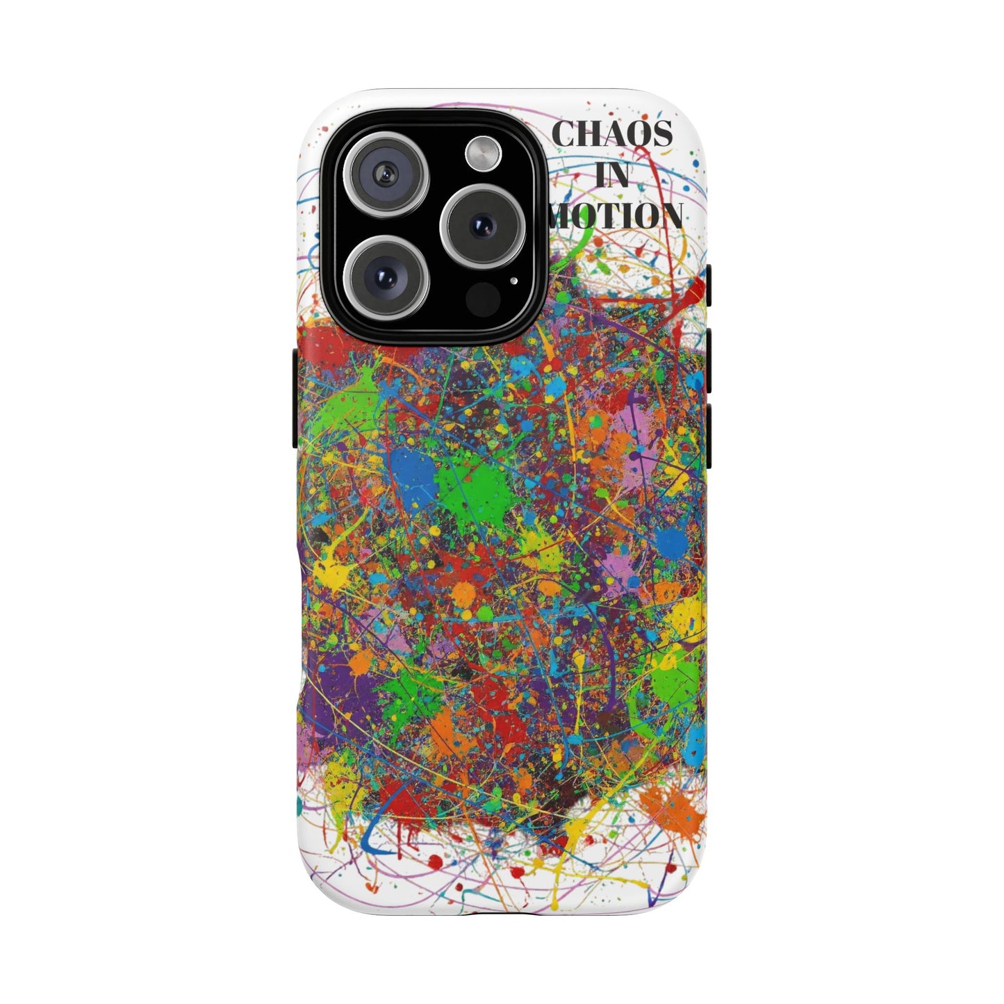 Vibrant Tough Phone Case with Abstract Design – Chaos in Motion Phone Case