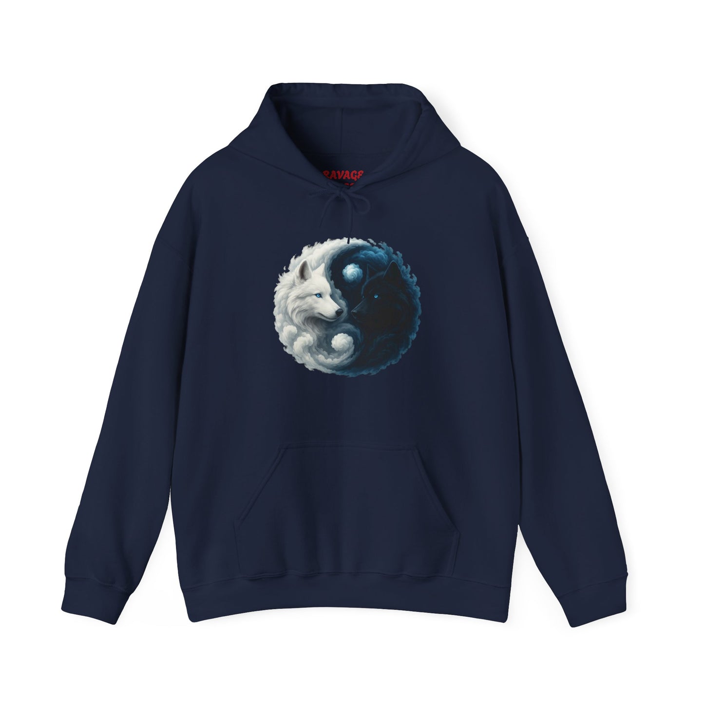 Yin Yang Wolf Sweatshirt: Spiritual Harmony Wildlife Pullover