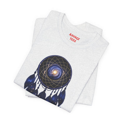 Dreamcatcher Galaxy T-Shirt — Mystical Cosmic Feather Tee