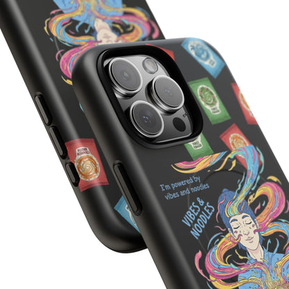 Noodle Lover Phone Case: Vibrant Cute Foodie Magnetic Anime Style