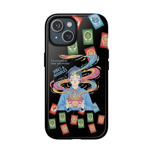 Vibrant Phone Case with Noodle Theme, Cute Noodle Lover Gift, Durable Magnetic Phone Cover, Fun Gift for Foodies, Anime Style Case