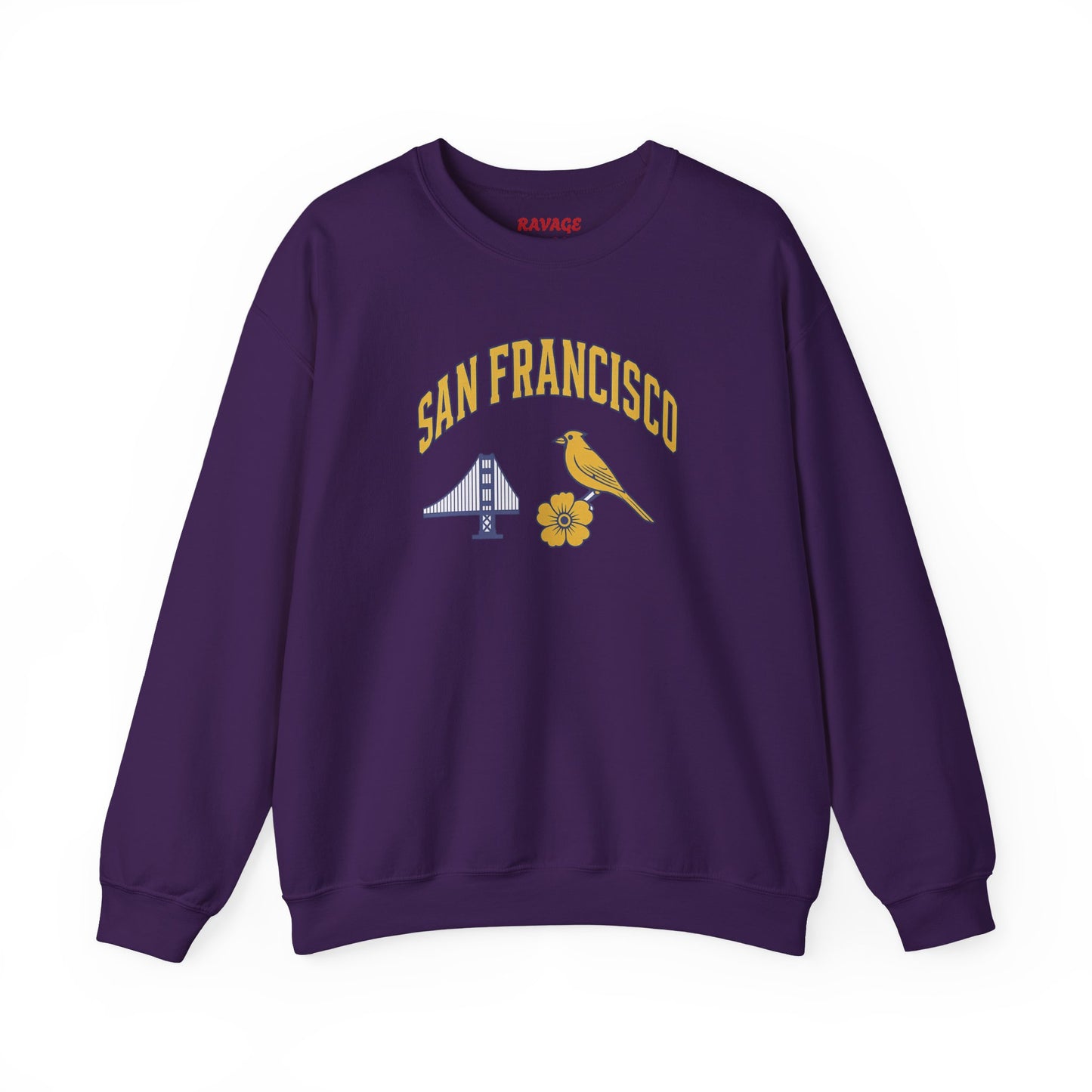 RAVAGE San Francisco - City Vibe Sweatshirt | Unisex Cardinal Crewneck, Cozy Fall Fashion, Casual Wear, Bird Lover Gift Idea