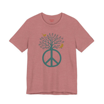 Peace Tree T-Shirt with Birds – Eco Nature Graphic Tee