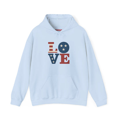 Unisex Hooded Sweatshirt with 'LOVE' Design - Cozy Gift for Friends, Valentine's Day, Casual Wear, Relaxation, Everyday Use