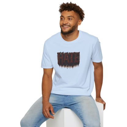 HATE Graphic Tee – Bold Gothic Streetwear T-Shirt, Edgy Unisex Design, Dark Aesthetic Fashion for Men & Women
