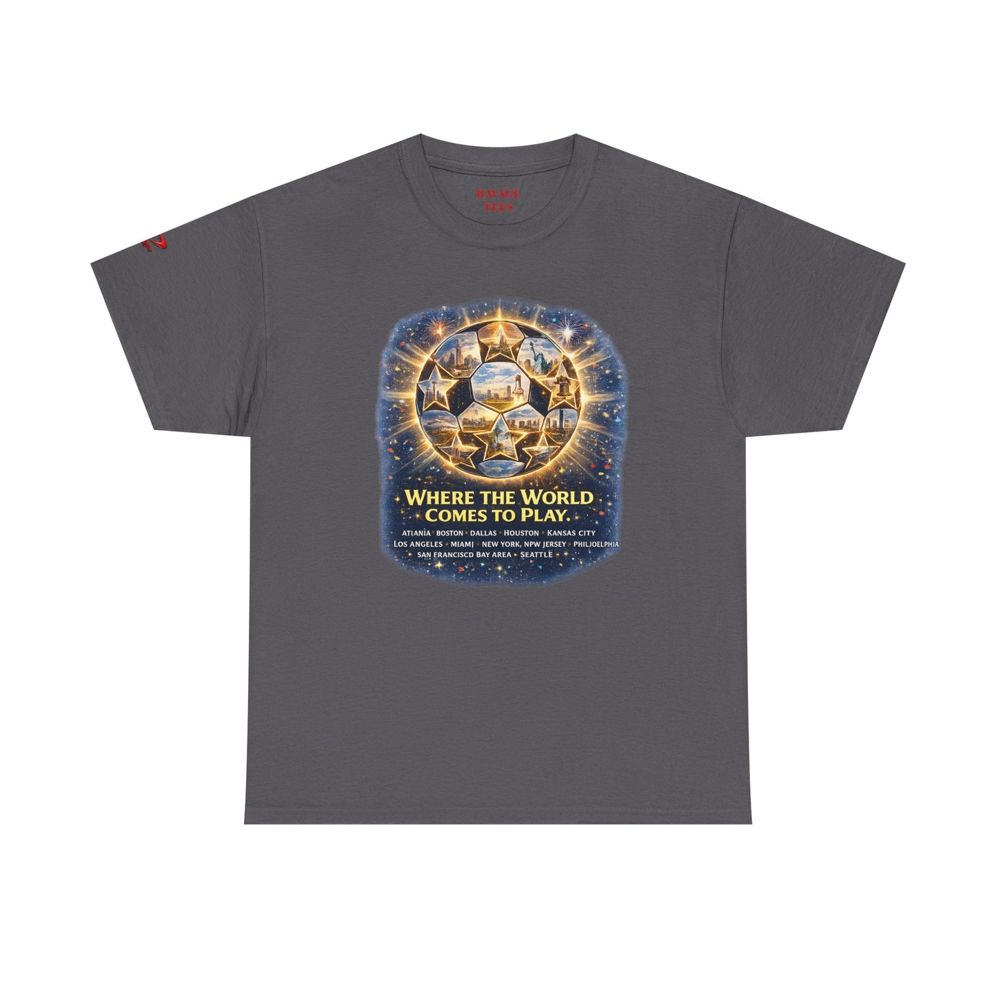 World Cup 2022 T-Shirt — "Where the World Comes to Play"