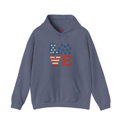 Unisex Hooded Sweatshirt with 'LOVE' Design - Cozy Gift for Friends, Valentine's Day, Casual Wear, Relaxation, Everyday Use