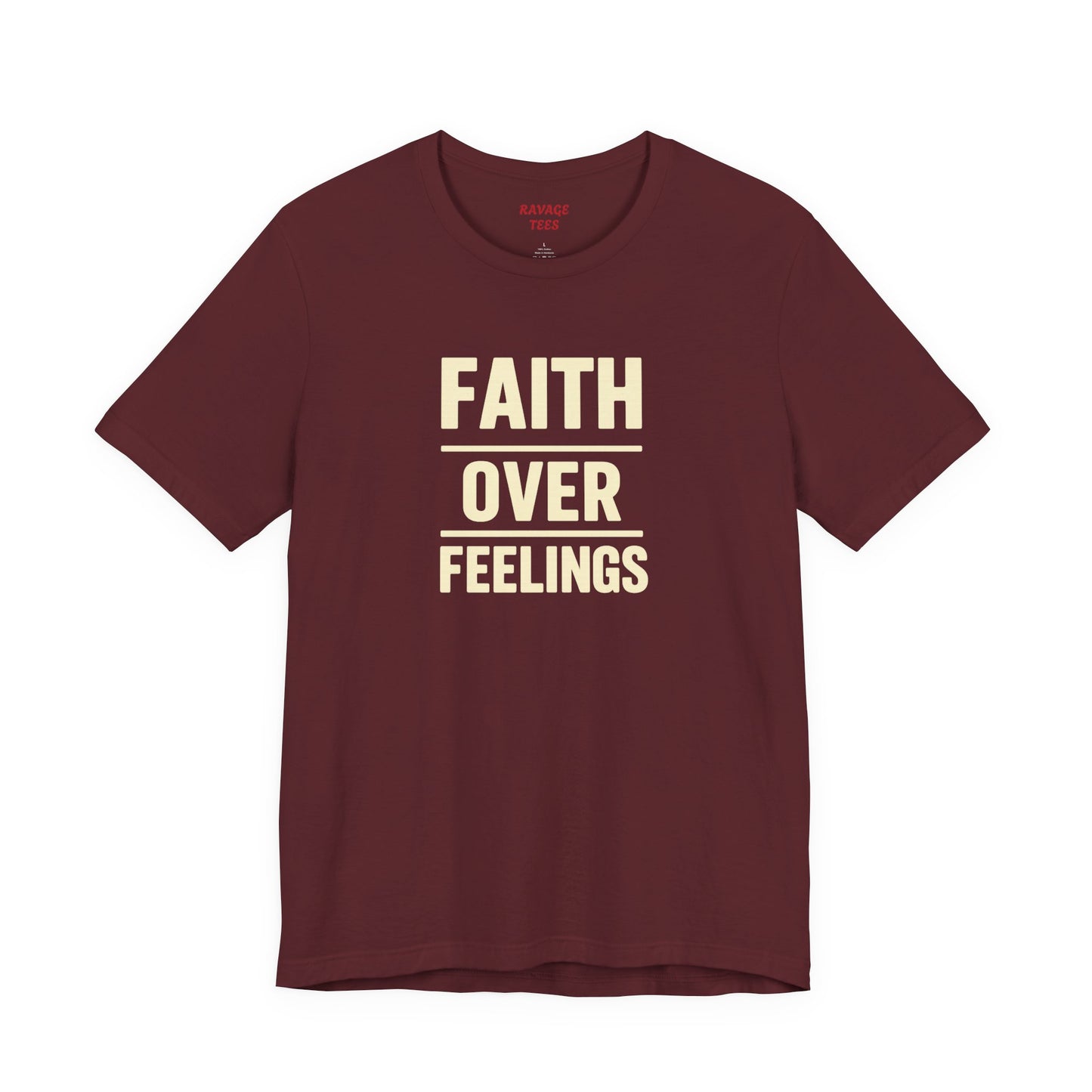 Faith Over Feelings Tee - Inspiring Unisex Short Sleeve Shirt for Everyday Comfort, Motivational Gift, Casual Wear, Spiritual Apparel, [...]