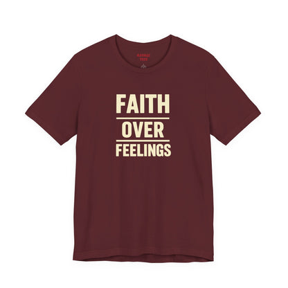 Faith Over Feelings Tee - Inspiring Unisex Short Sleeve Shirt for Everyday Comfort, Motivational Gift, Casual Wear, Spiritual Apparel, [...]