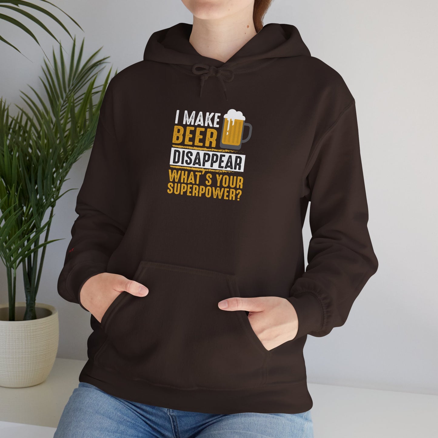 I Make Beer Disappear What's Your Superpower Unisex Beer Superpower Tee | Funny Hoodie for Beer Lovers, Gift for Him, Party Wear, Birthday Present, Humor Clothing