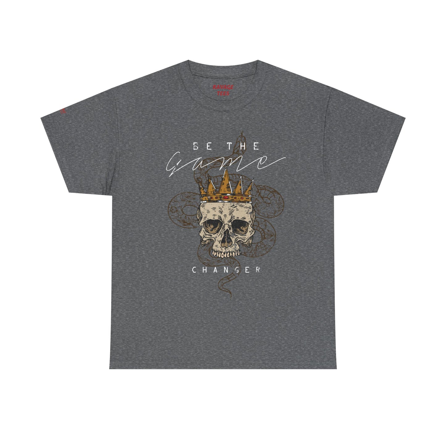 Be The Game Changer. Stylish Skull Graphic Tee for Casual Wear