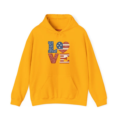Unisex Hooded Sweatshirt with 'LOVE' Design - Cozy Gift for Friends, Valentine's Day, Casual Wear, Relaxation, Everyday Use