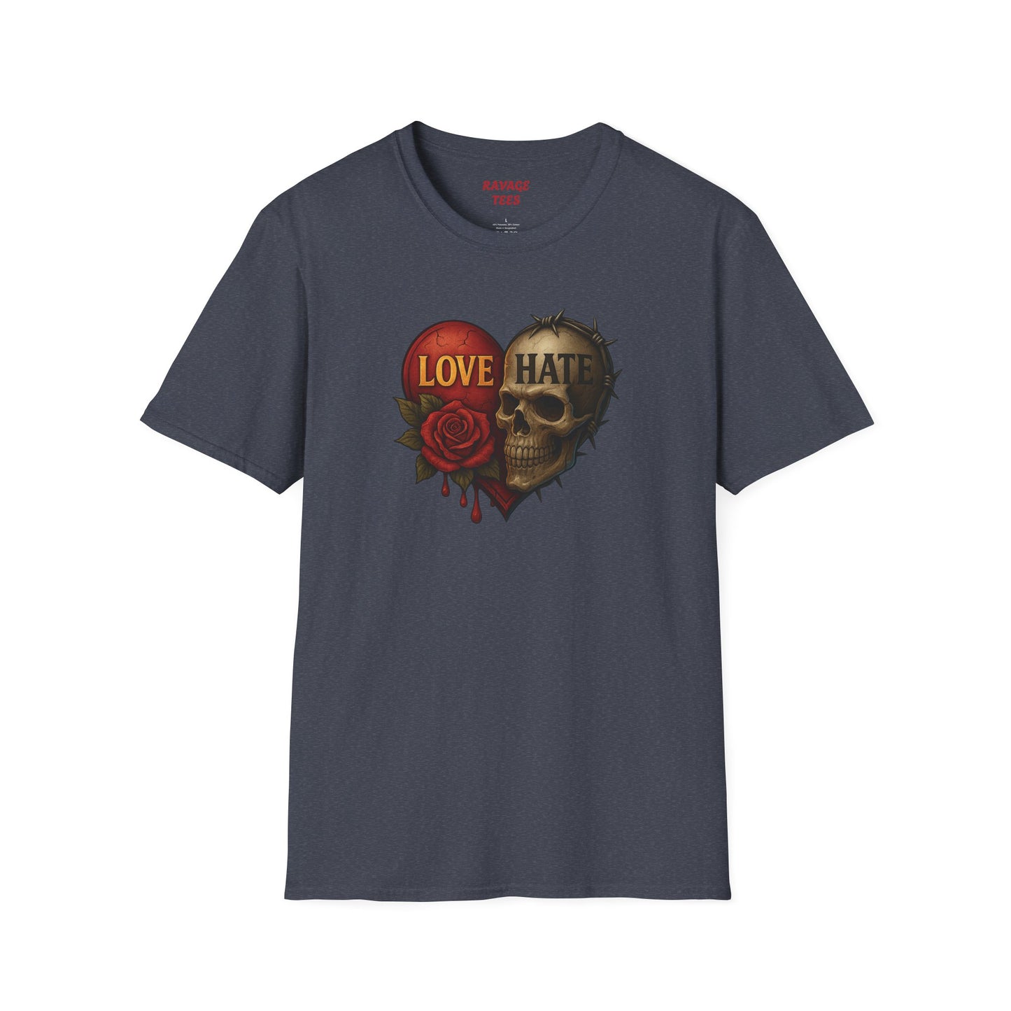 Love & Hate Skull Graphic Tee