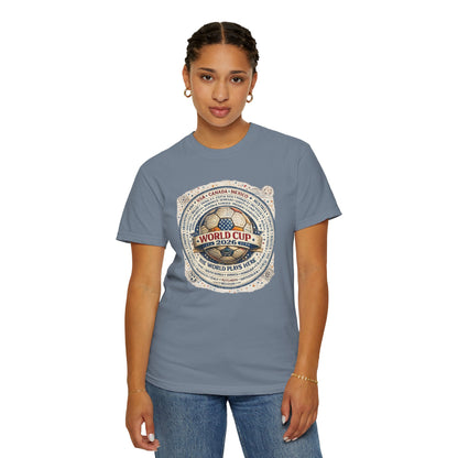 World Cup 2026 Vintage Soccer T-Shirt — USA Canada Mexico Tournament Tee