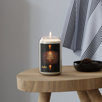 Inspirational Soy Candle - "God Carries What You Cannot Lift" 13.75oz