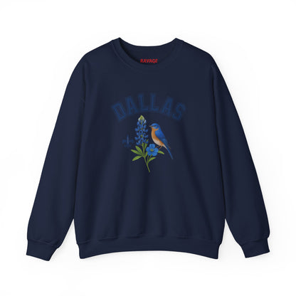 RAVAGE DALLAS - City Vibe Sweatshirt | Unisex Cardinal Crewneck, Cozy Fall Fashion, Casual Wear, Bird Lover Gift Idea