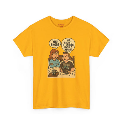 Unisex Snoring Humor T-Shirt | Funny Tee for Couples